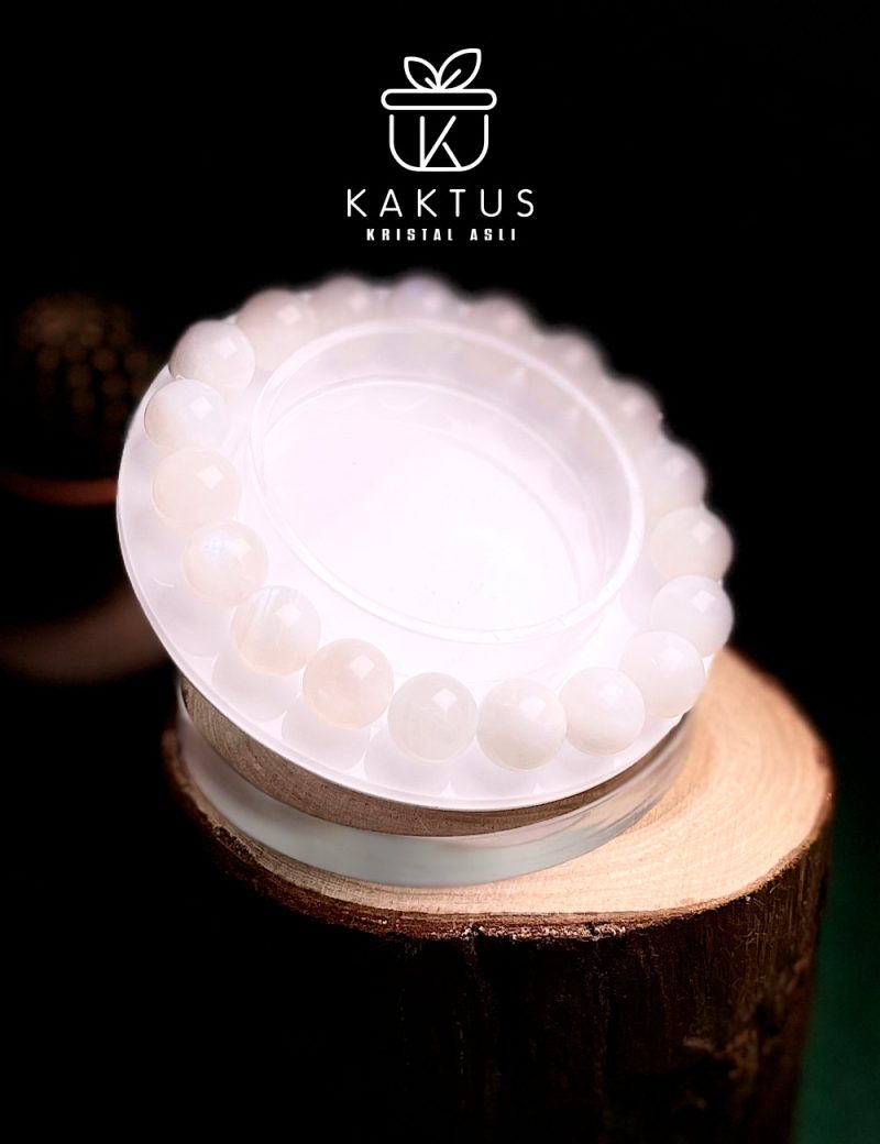 Kristal Asli Blue Moonstone Creamy Color Crystal Bracelet - Image 5