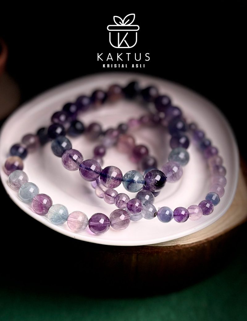 Colorful Unicorn Fluorite Crystal Bracelet - Image 3