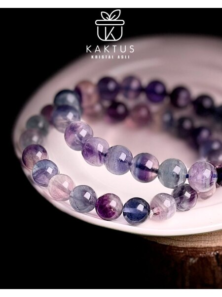 Colorful Fluorite Crystal Bracelet