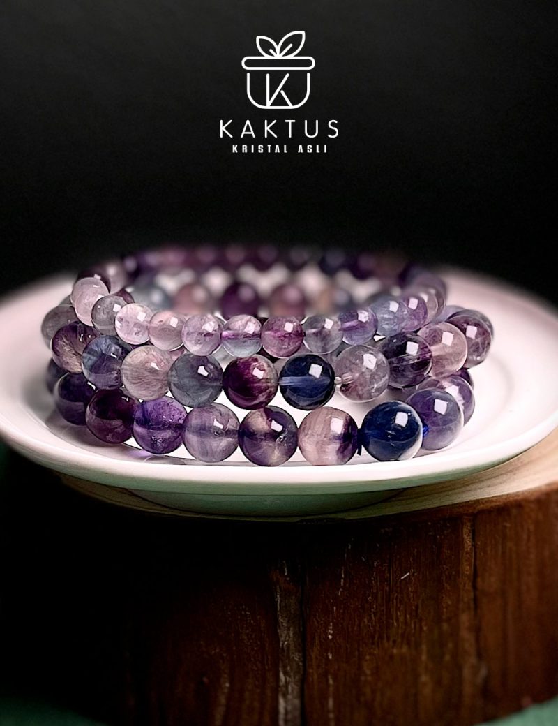 Colorful Unicorn Fluorite Crystal Bracelet - Image 2