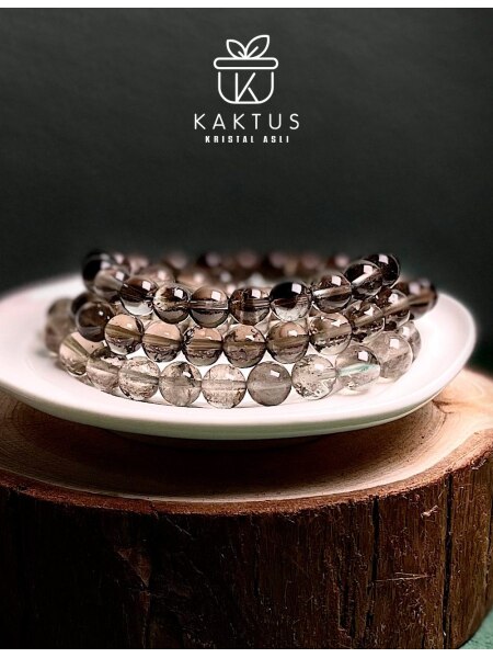 Kristal Asli Smoky Phantom Quartz Crystal Bracelet