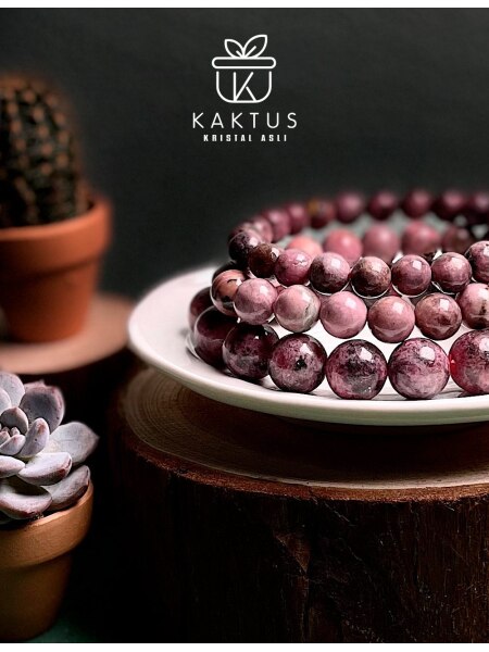 sakura rhodonite crystal bracelet natural crystal