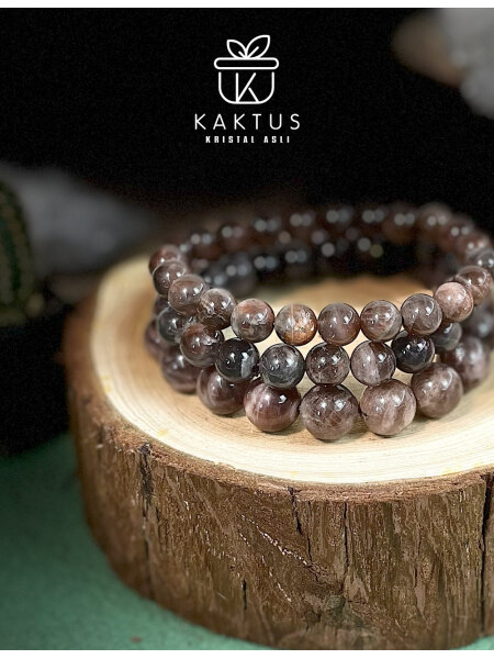 Black sunstone bracelet by Kaktus Crystal Store - Malaysia Crystal Shop