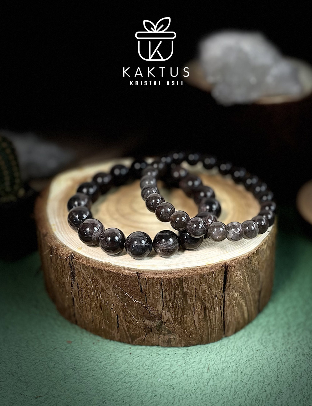 Black Sunstone Bracelet (GRAND COLLECTION) 黑骨干水晶 KAKTUS KRISTAL MALAYSIA CRYSTAL STORE
