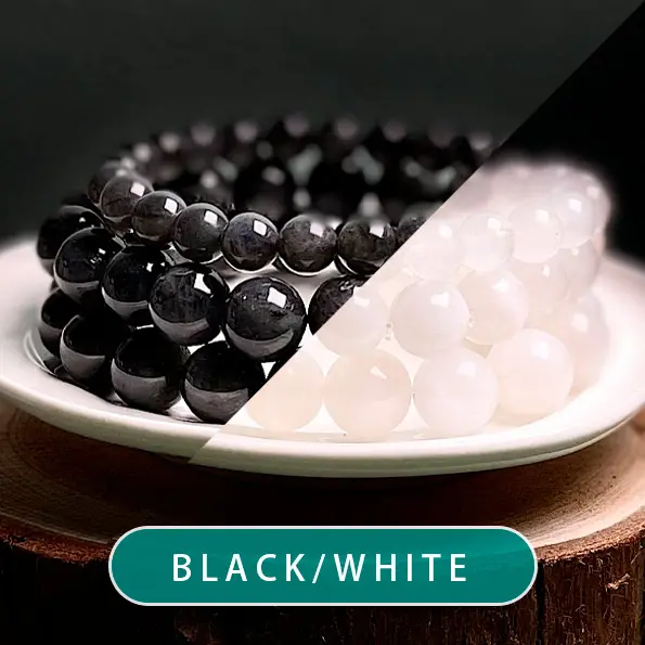 Buy Black and white crystal bracelet