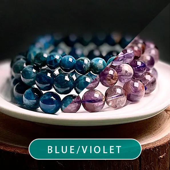 pick blue violet color crystal bracelet