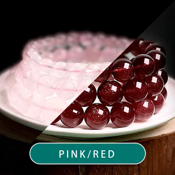 Pick pink and red color crystal bracelet