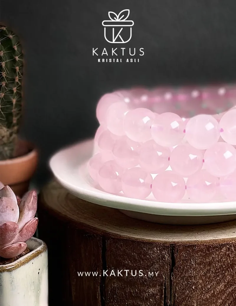 rose quartz crystal bracelet