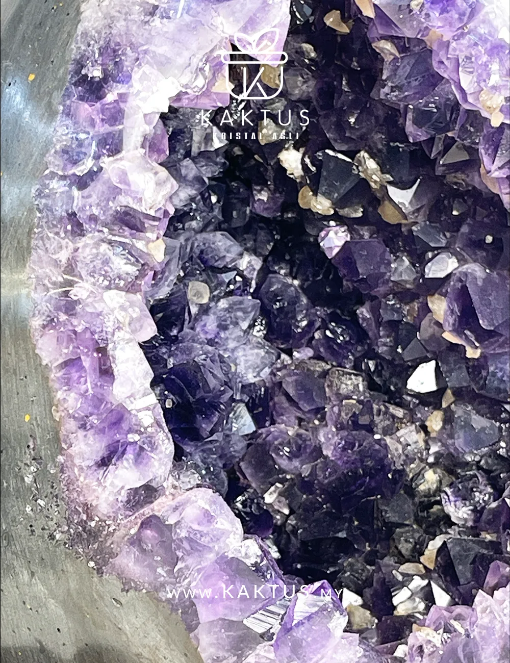 Uruguay Amethyst Dragon Egg Geode with Deep Purple Crystals for Energy Balance