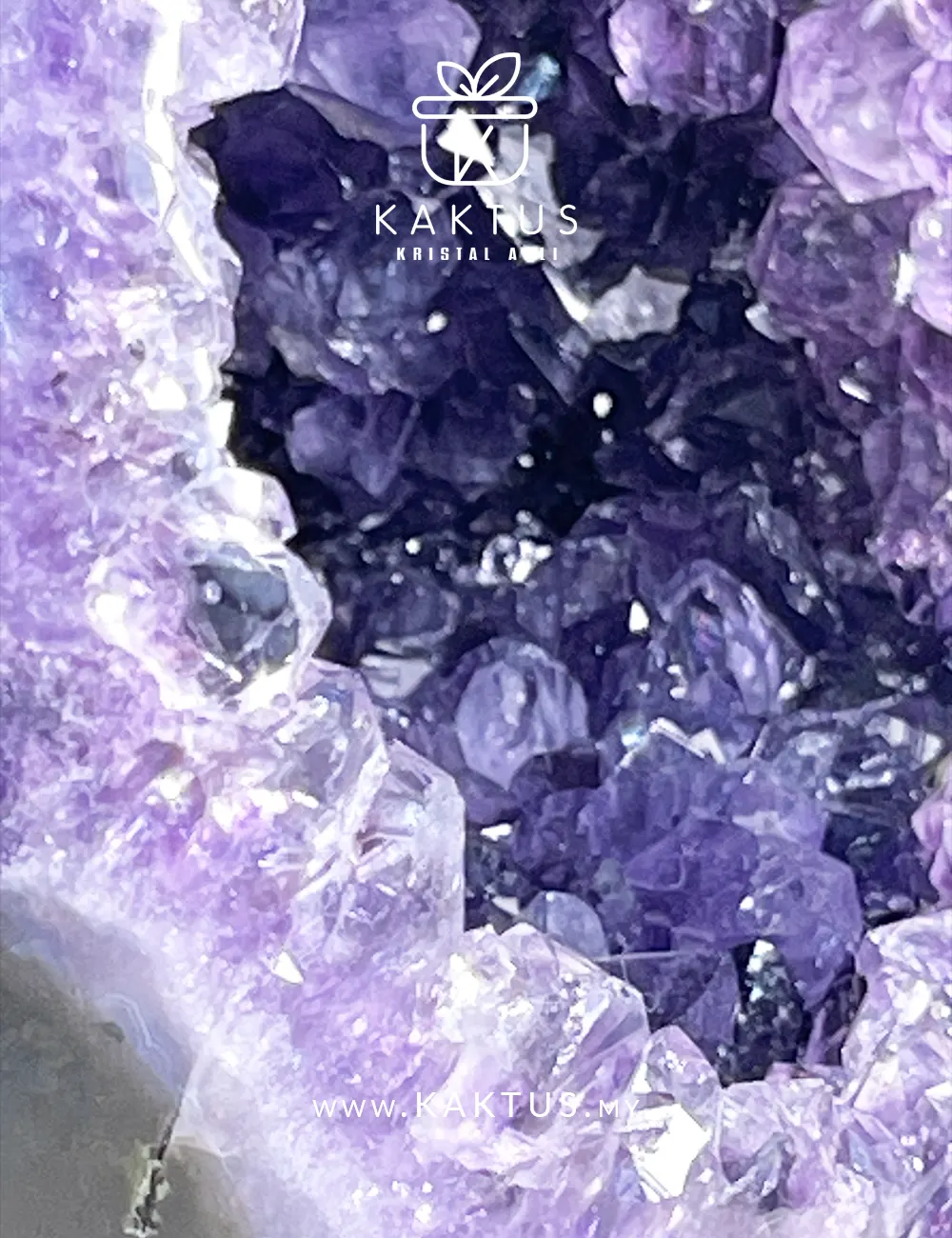 Deep Purple Uruguay Amethyst Dragon Egg with Crystal Cavern Center