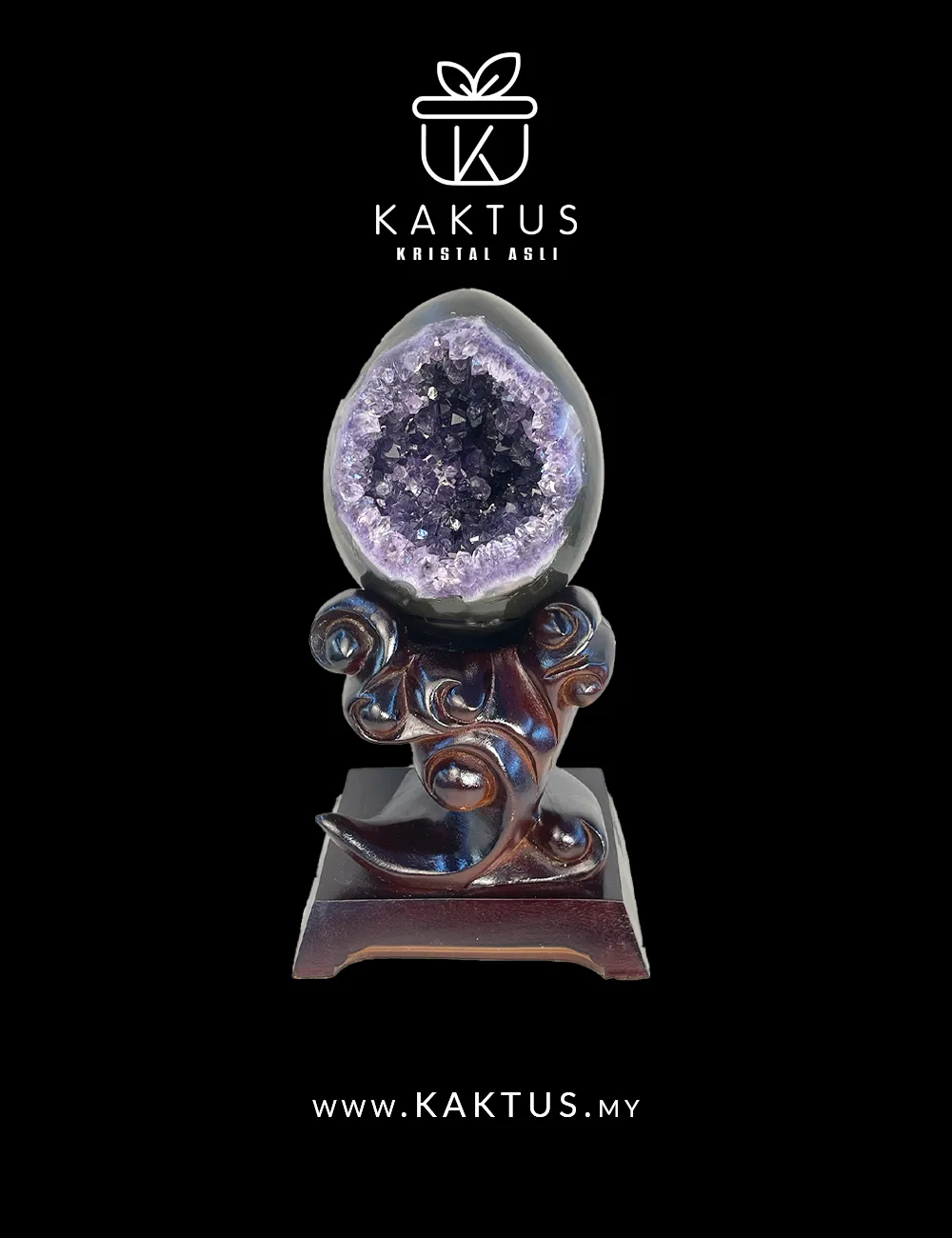 Uruguay Amethyst Dragon Egg Geode with Bold Violet Crystal Interior