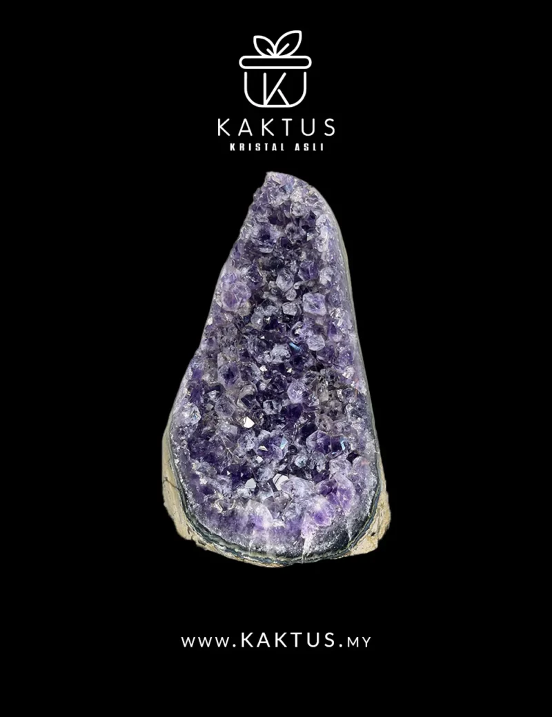 Natural Amethyst with Calcite Cluster – Purple and White Crystal Formation for Clarity and Balance