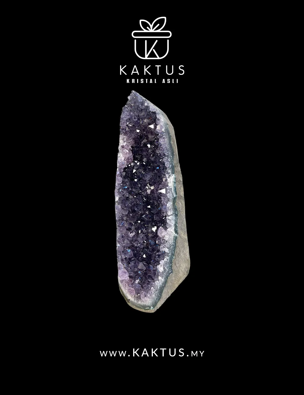 Premium Amethyst with Calcite Mineral Piece – Purple Crystal with White Calcite Points