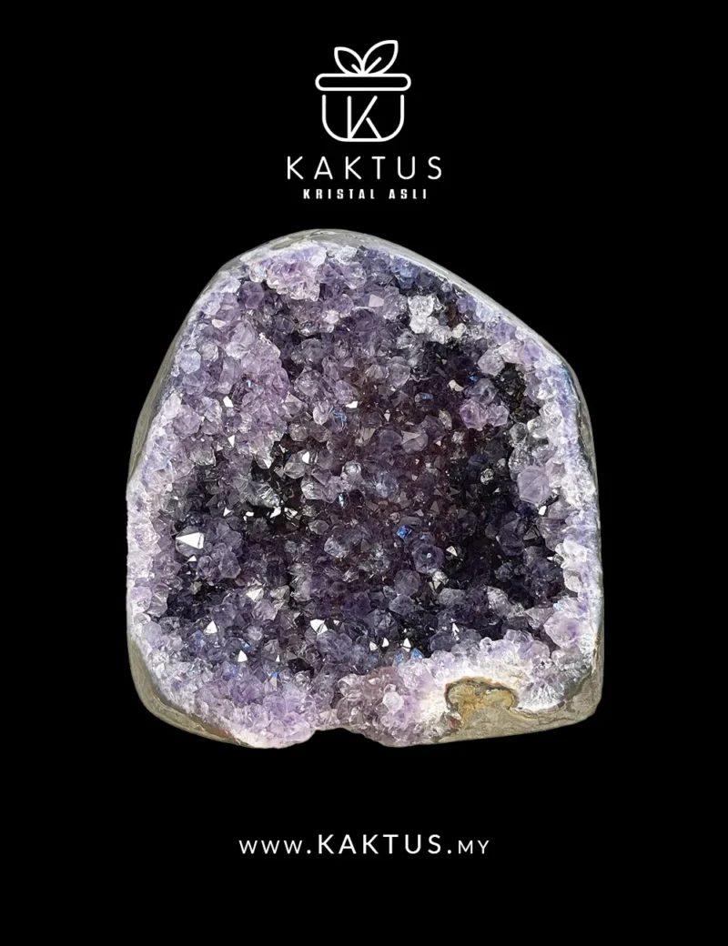 Amethyst Geode with Calcite Crystals – Rare Purple and White Mineral Combination