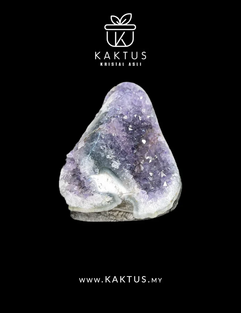 Sparkling amethyst points combined with milky calcite crystals for enhanced spiritual cleansing