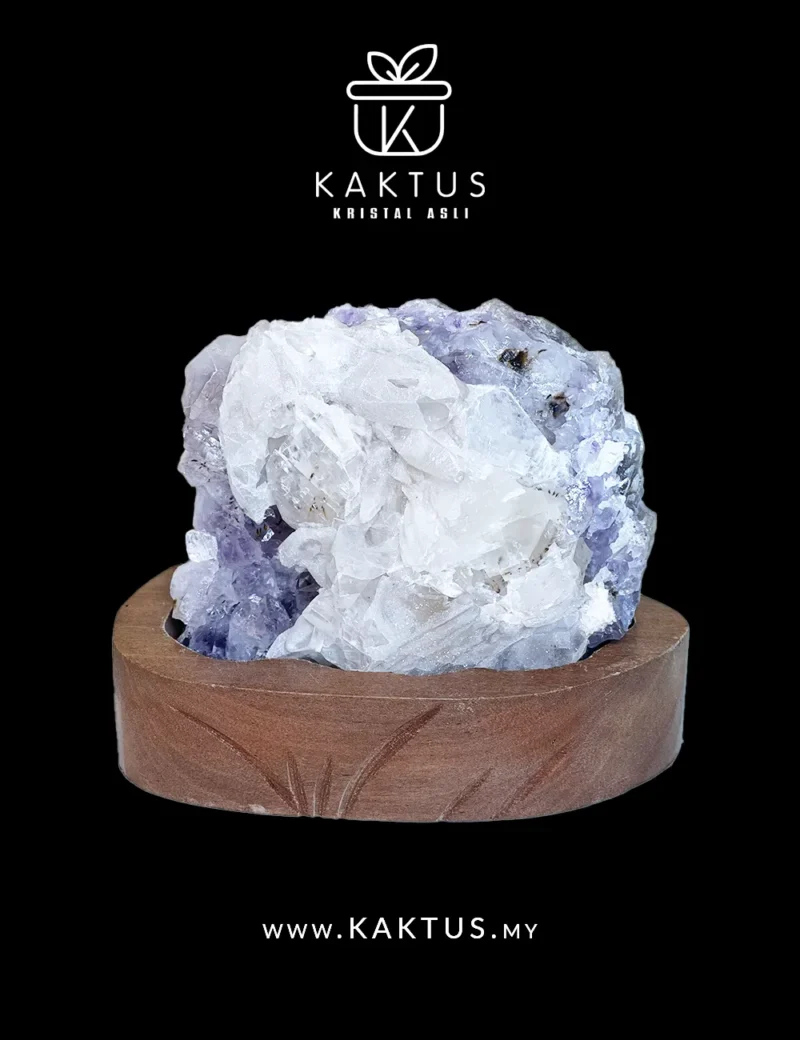 Deep purple geode amethyst with sparkling crystal interior