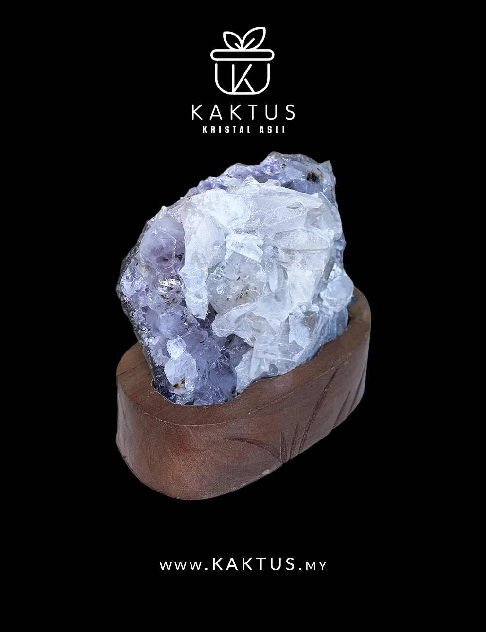 Natural amethyst geode with high-clarity crystal points