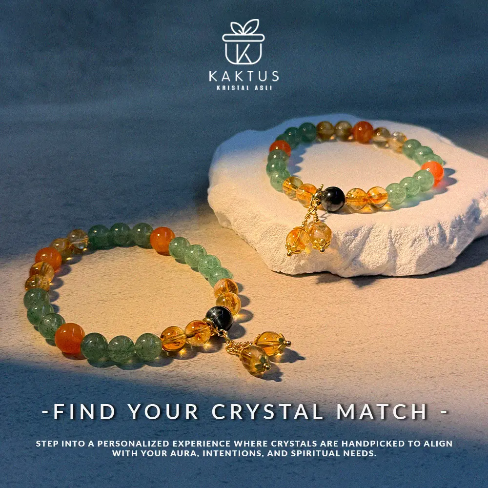 Crystal Bracelet matching services by Kaktus Crystal Store