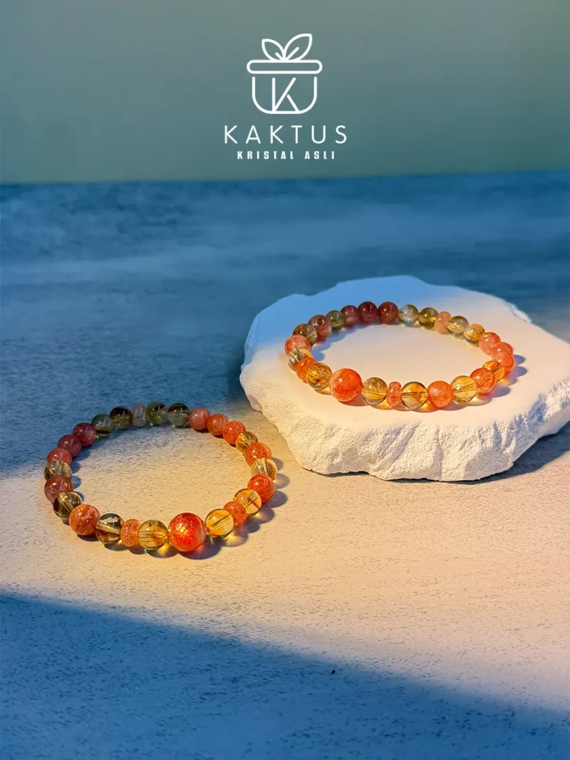 Sunfire Crystal Bracelet for Solar Plexus and Sacral Chakra alignment and personal empowerment